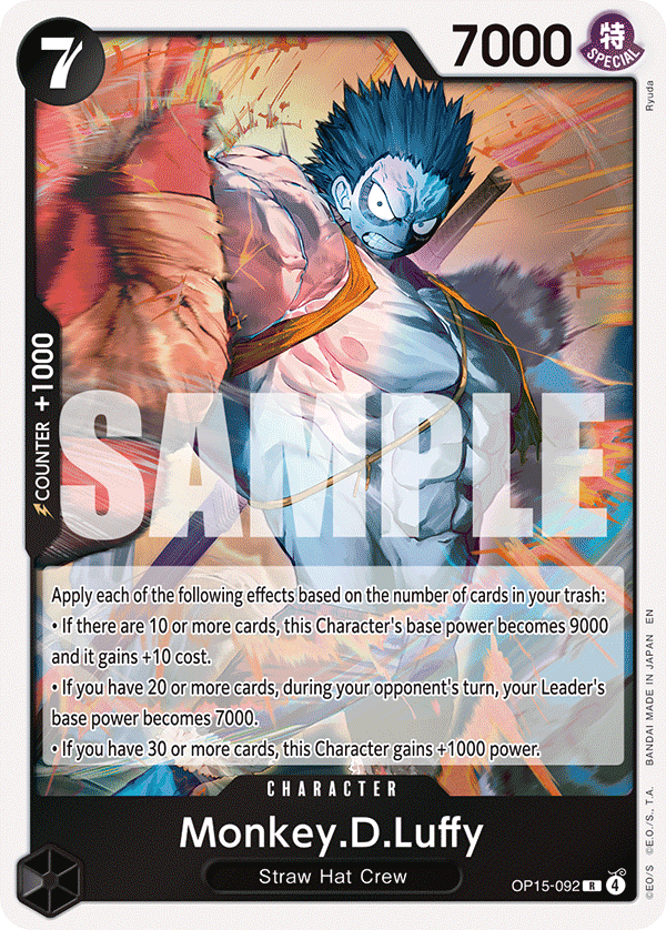 Monkey.D.Luffy — One Piece Adventure on Kami's Island #OP15-092, CGC 10