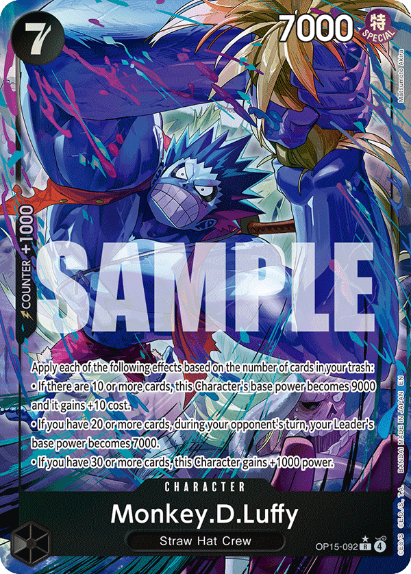Monkey.D.Luffy — Adventure on Kami's Island #OP15-092, PSA 10