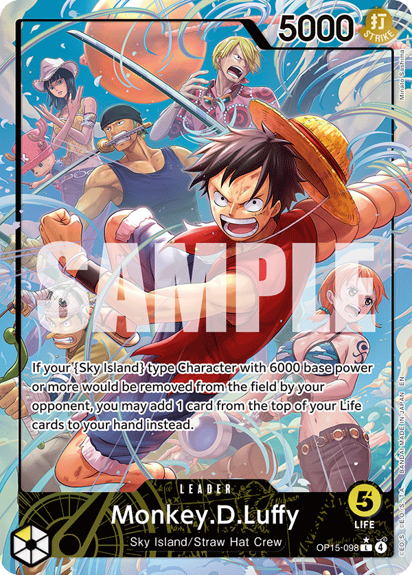 Monkey.D.Luffy — One Piece Adventure on Kami's Island #OP15-098, BGS 10