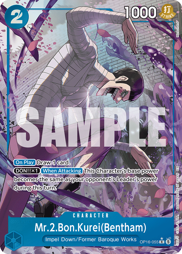 Mr.2.Bon.Kurei Bentham — The Time of Battle #OP16-055, raw, NM
