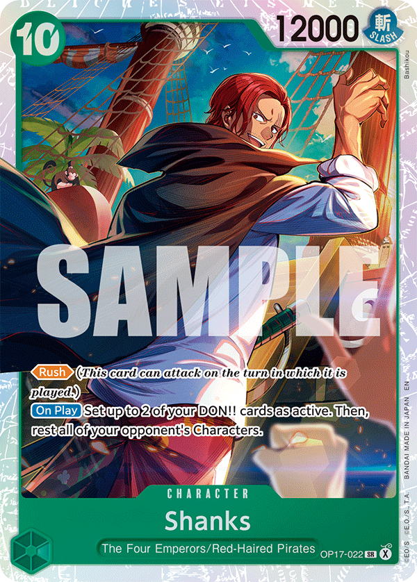 Shanks — World's Strongest Warriors #OP17-022, raw, NM