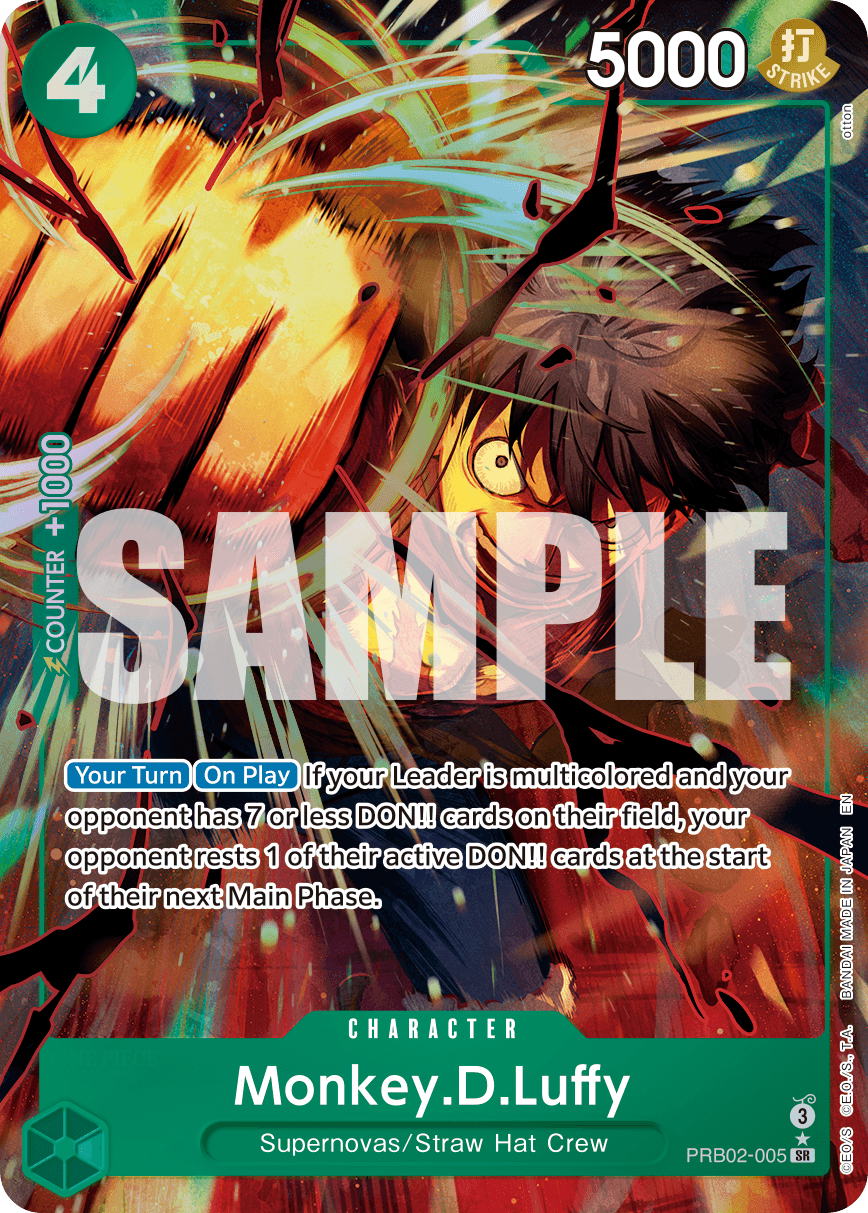 Monkey.D.Luffy — Premium Booster 2 #PRB02-005, CGC 10