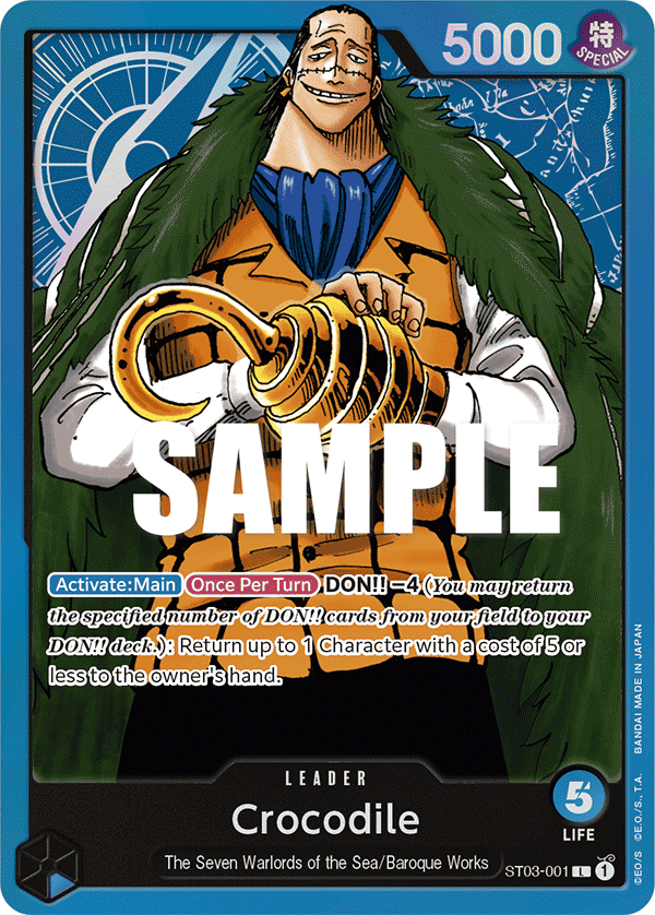 Crocodile — Starter Deck 3: The Seven Warlords of the Sea #ST03-001, raw, NM