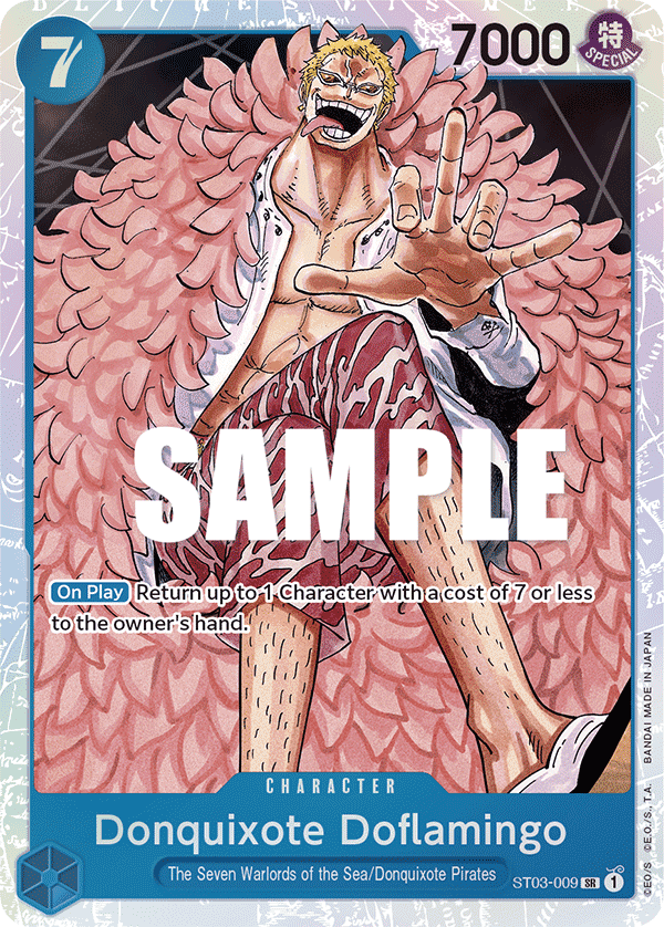Donquixote Doflamingo — Starter Deck 3: The Seven Warlords of the Sea #ST03-009, PSA 10