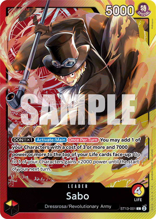 Sabo — Ultra Deck: The Three Brothers #ST13-001, raw, NM