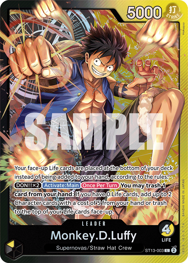 Monkey.D.Luffy — One Piece Ultra Deck: The Three Brothers #ST13-003, CGC 10