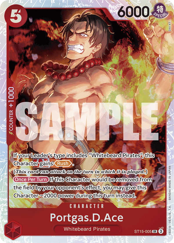 Portgas.D.Ace — Starter Deck 15: Edward Newgate #ST15-005, raw, NM