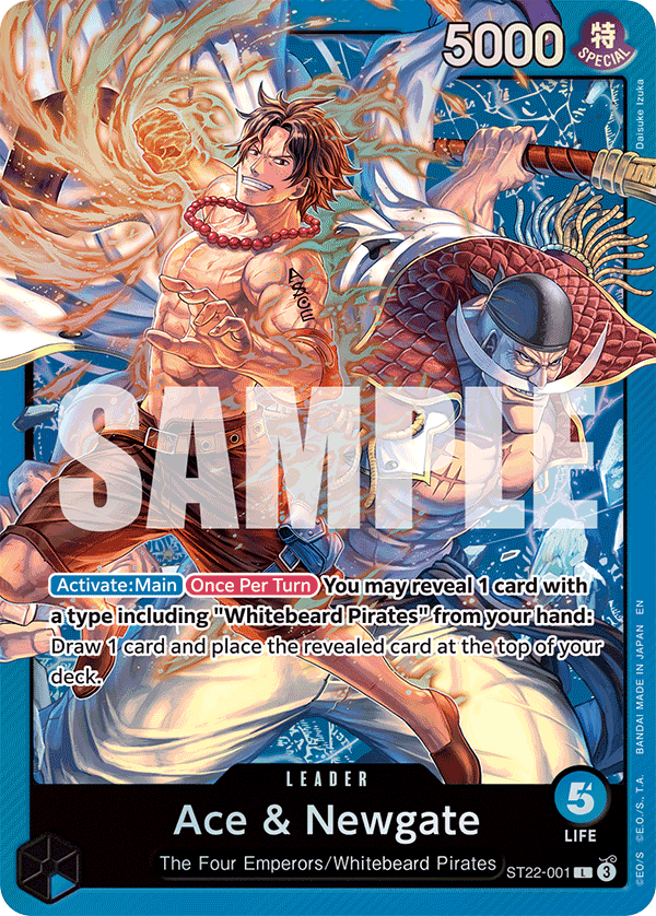 Ace & Newgate — Starter Deck 22: Ace & Newgate #ST22-001, PSA 10