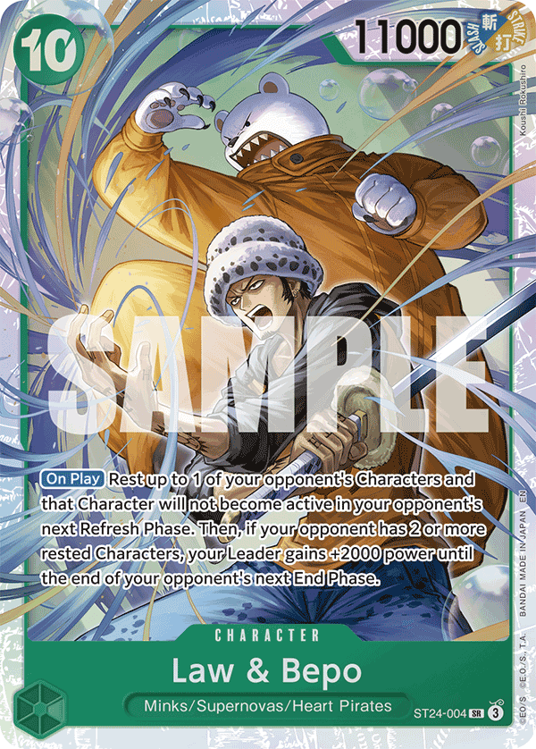 Law & Bepo — Starter Deck 24: Green Jewelry Bonney #ST24-004, raw, NM