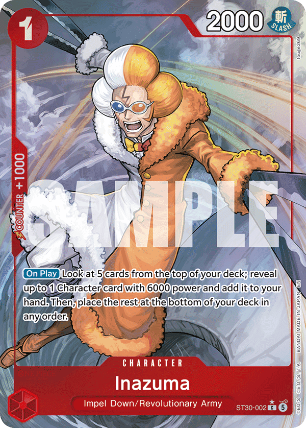 Inazuma — Starter Deck Ex 30: Luffy & Ace #ST30-002, raw, NM