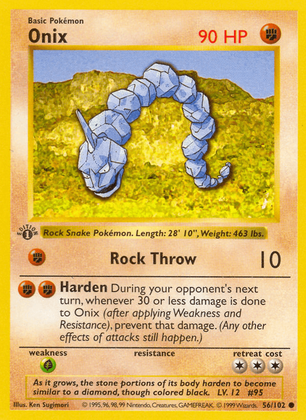 Onix — Base #56/102, raw, NM