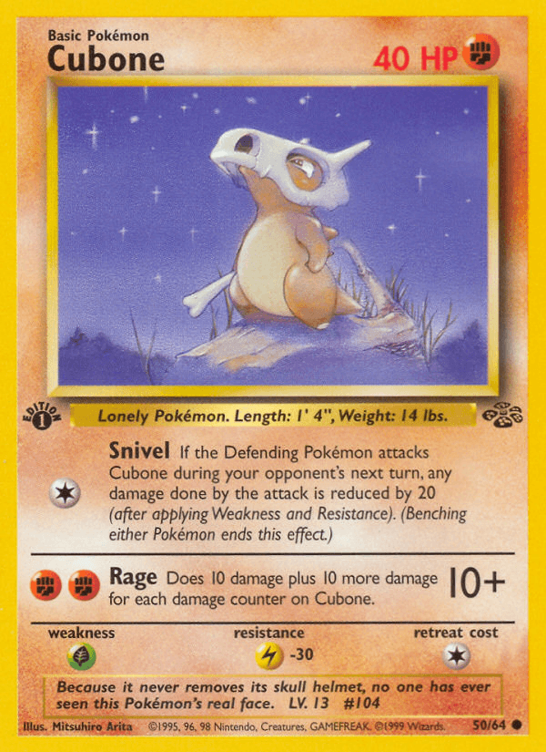 Cubone — Jungle #50/64, CGC 10