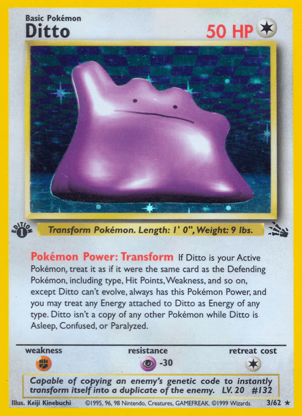 Ditto — Fossil #3/62, PSA 7