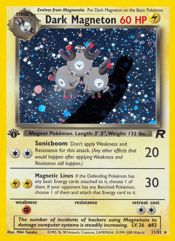 Dark Magneton — Team Rocket #11/82, PSA 8