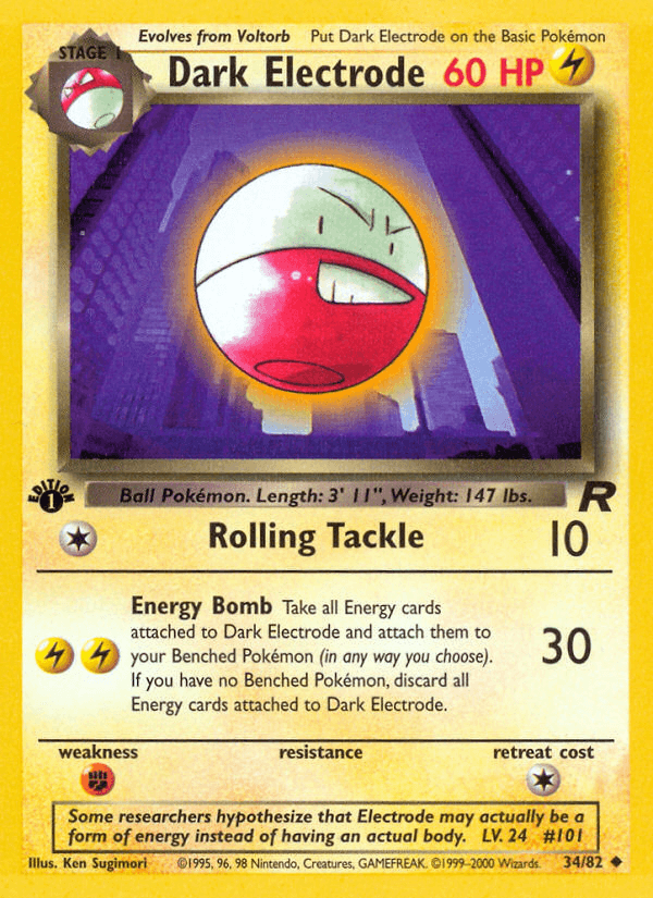 Dark Electrode — Team Rocket #34/82, raw, NM