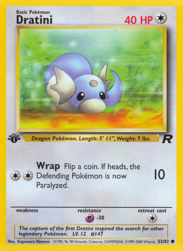 Dratini — Team Rocket #53/82, raw, NM