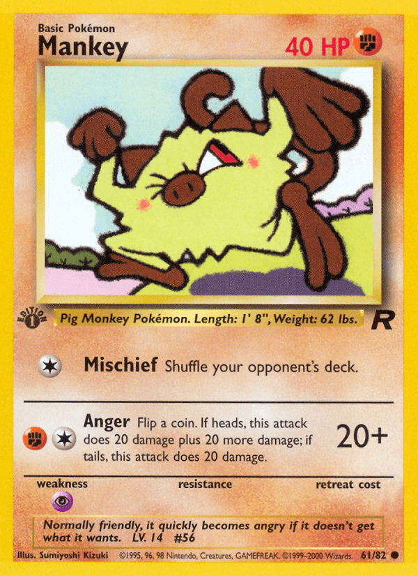 Mankey — Team Rocket #61/82, PSA 10