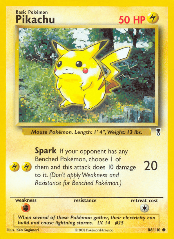 Pikachu — Legendary Collection #86/110, raw, NM