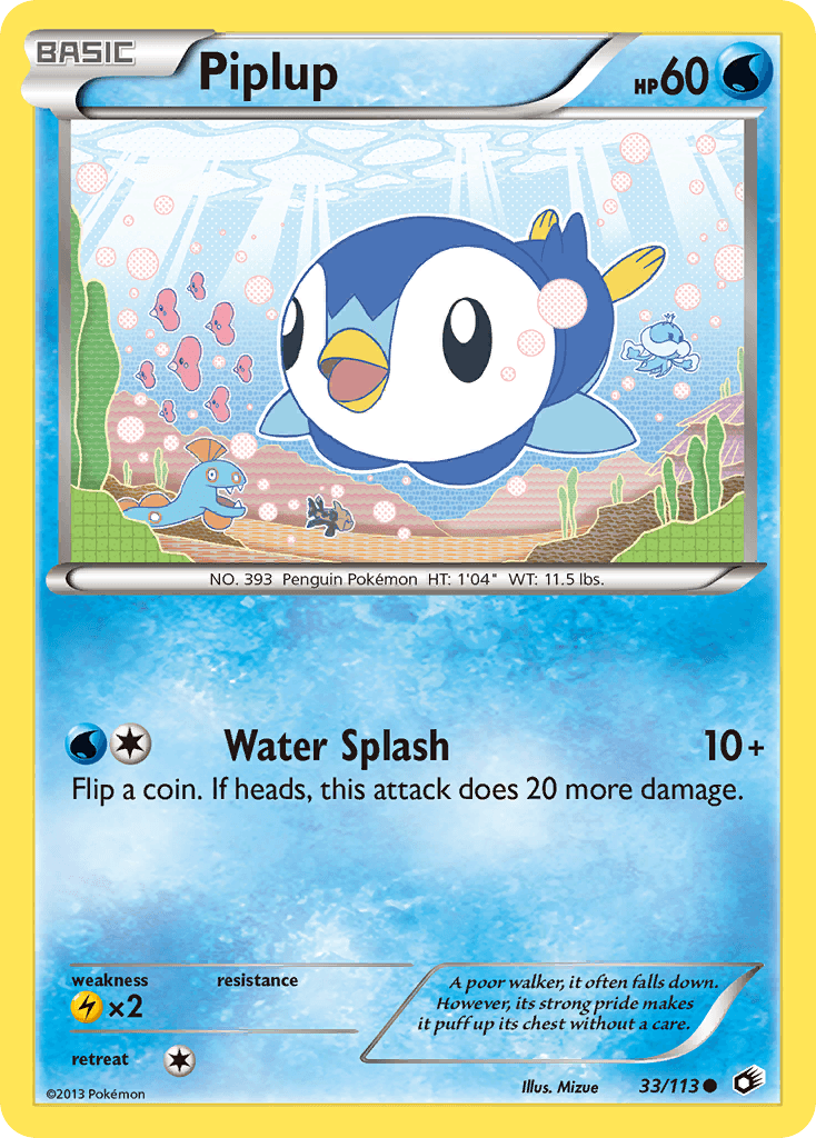 Piplup — Legendary Treasures #33/113, raw, NM