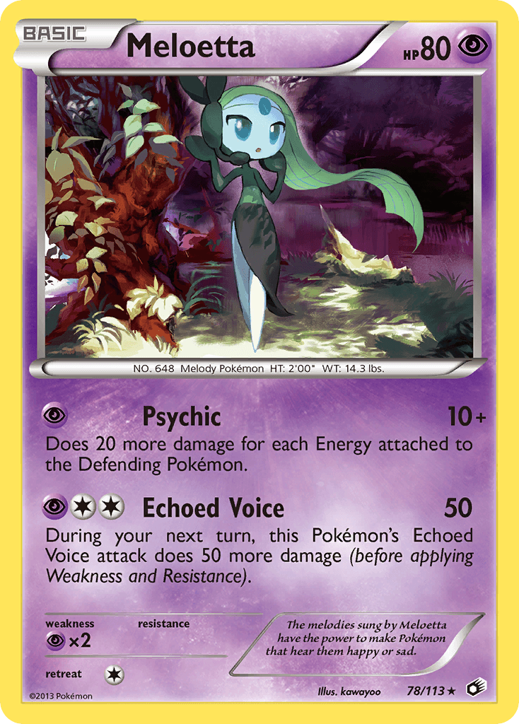 Meloetta — Legendary Treasures #78/113, raw, NM