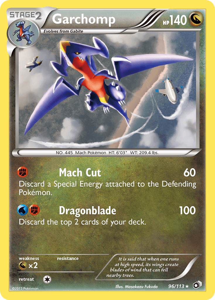 Garchomp — Legendary Treasures #96/113, raw, NM