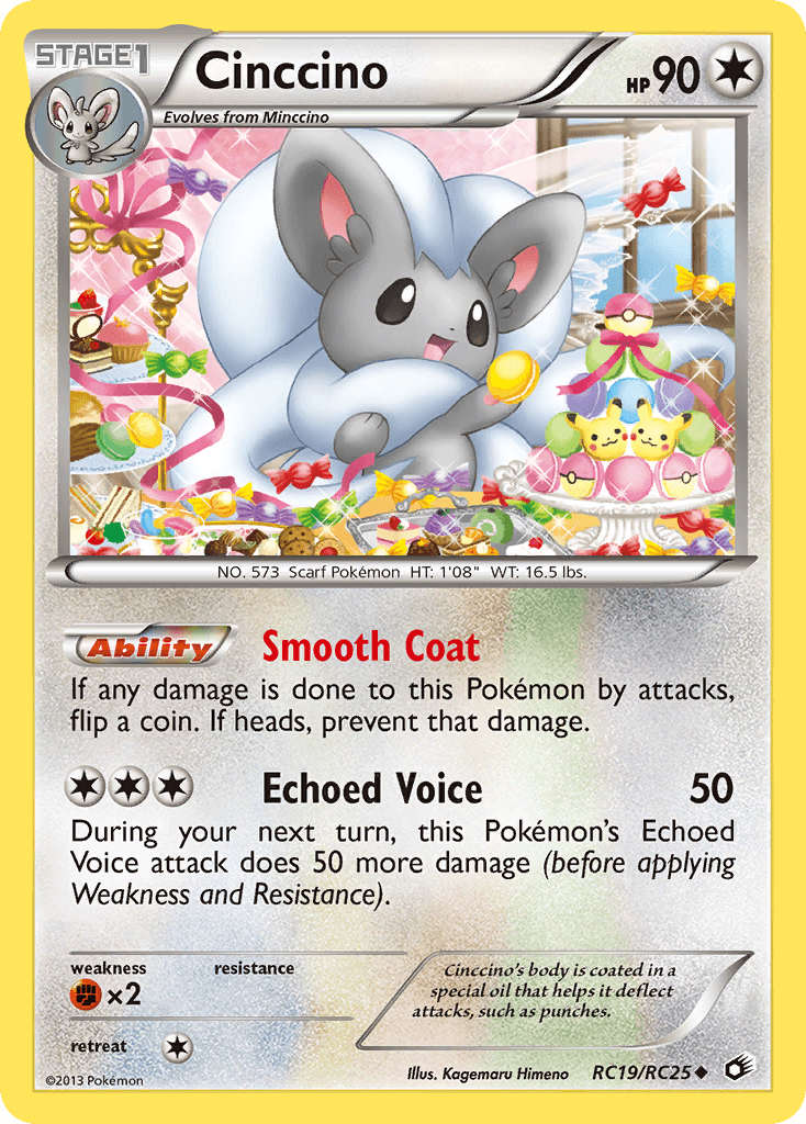 Cinccino — Legendary Treasures #RC19, raw, NM