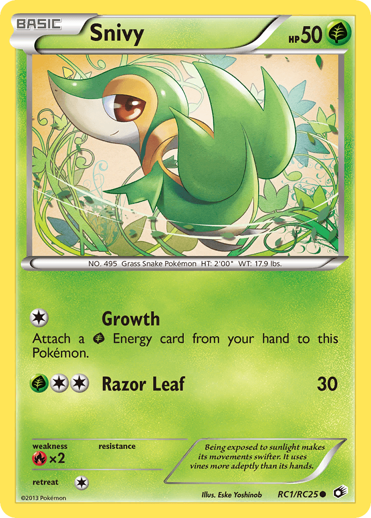 Snivy — Legendary Treasures #RC1, raw, NM