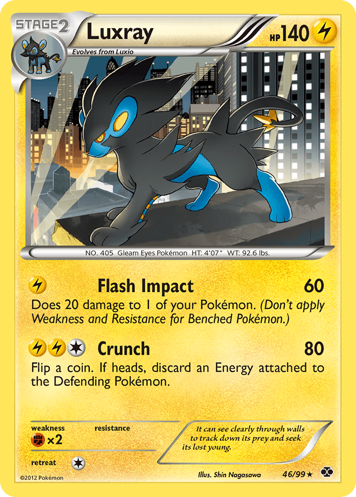 Luxray — Next Destinies #46/99, raw, NM