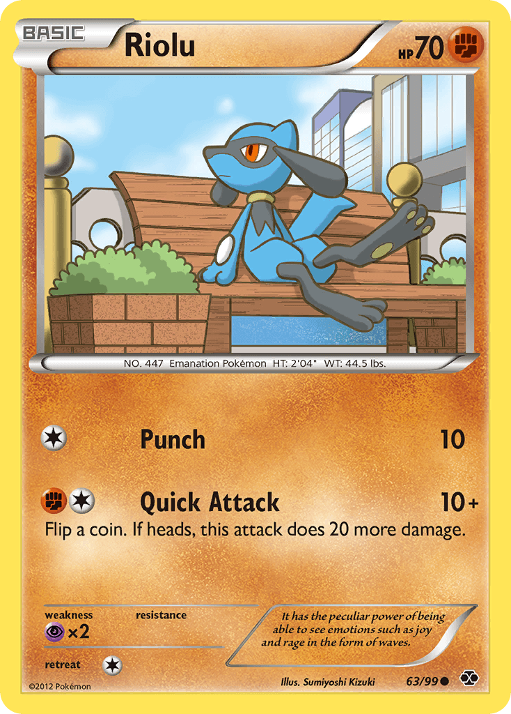 Riolu — Next Destinies #63/99, raw, NM