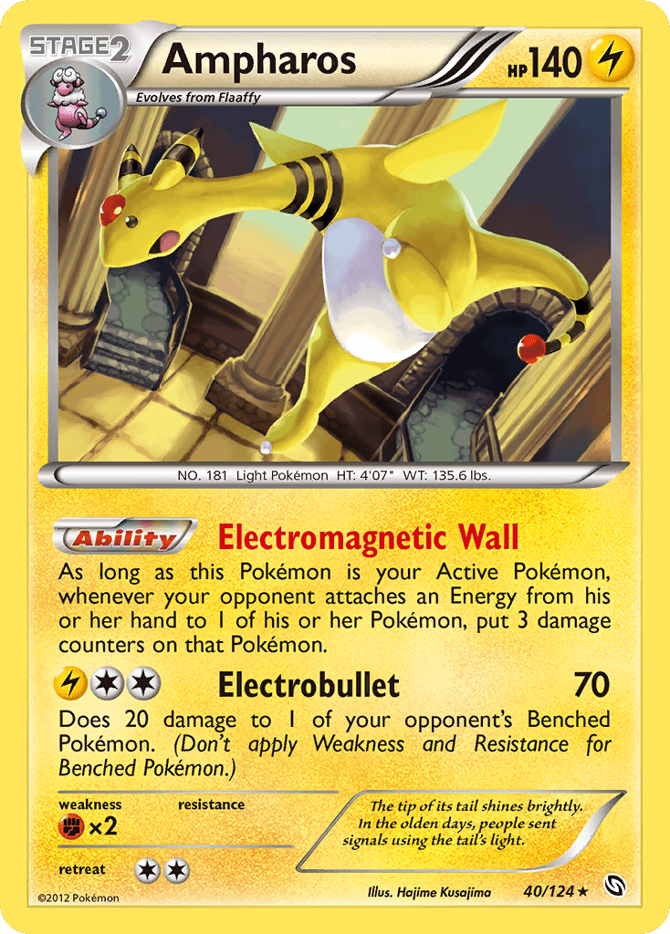 Ampharos — Dragons Exalted #40/124, raw, NM