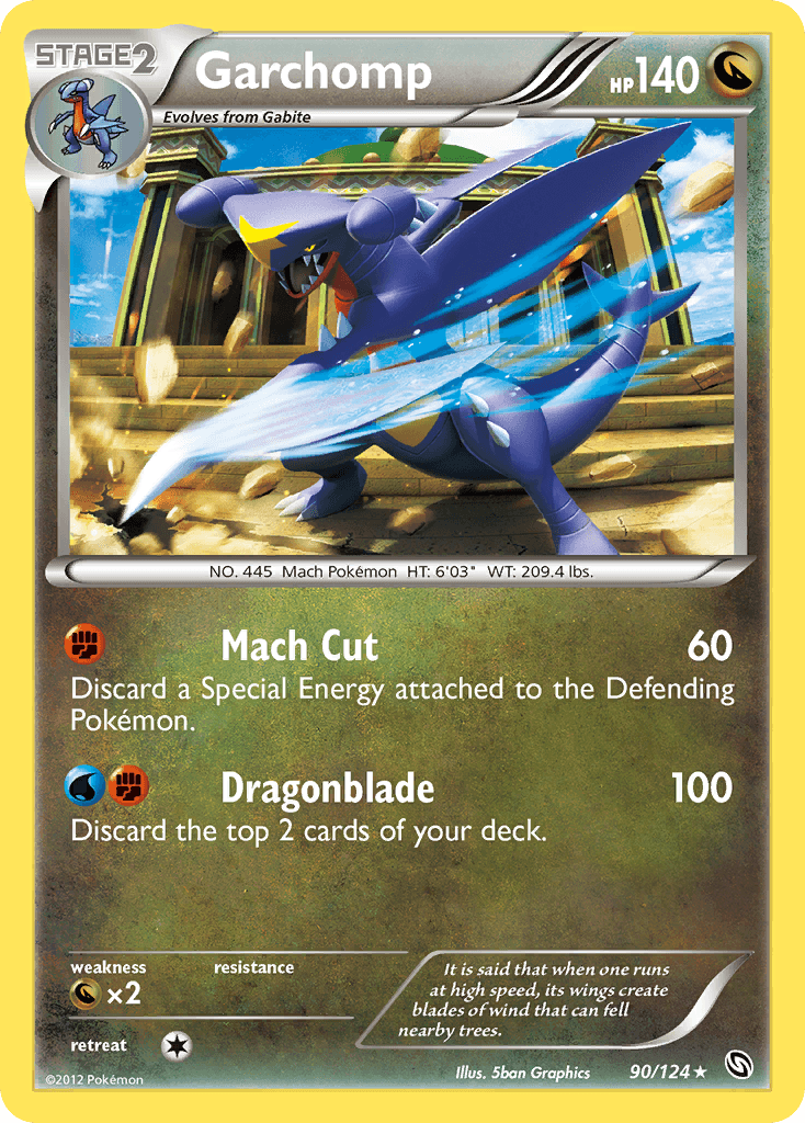 Garchomp — Dragons Exalted #90/124, raw, NM