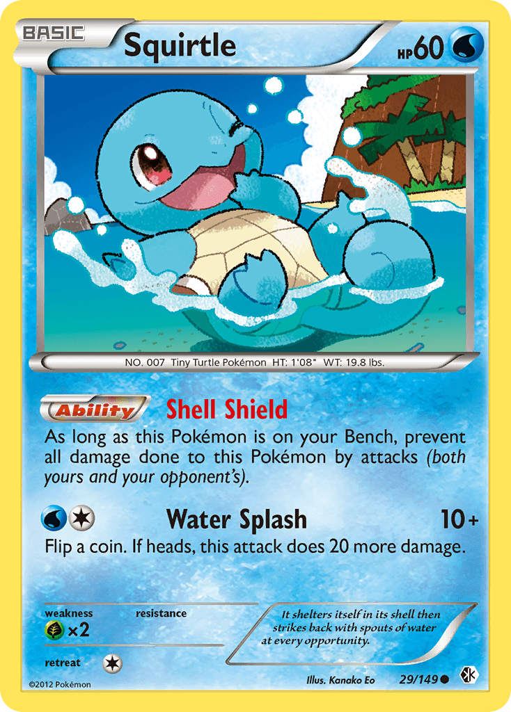 Squirtle — Boundaries Crossed #29/149, raw, NM