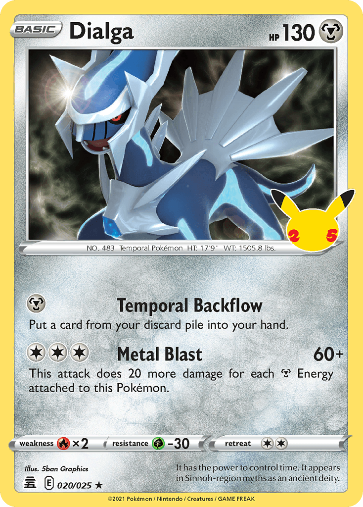 Dialga — Celebrations #20/25, PSA 8