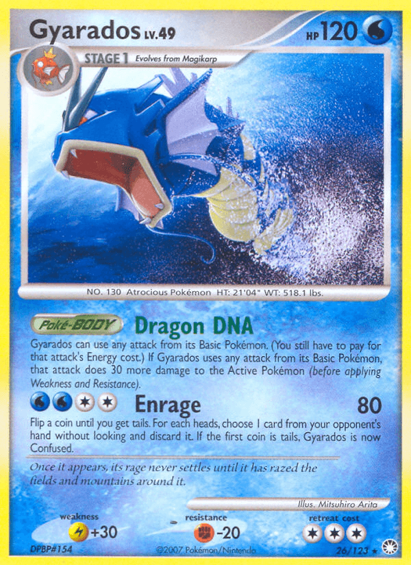 Gyarados — Mysterious Treasures #26/123, raw, NM