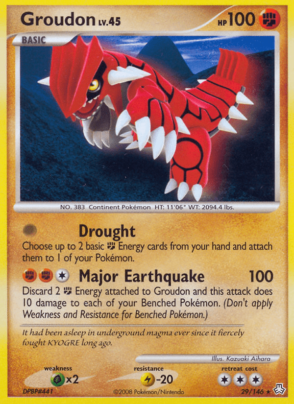 Groudon — Legends Awakened #29/146, raw, NM