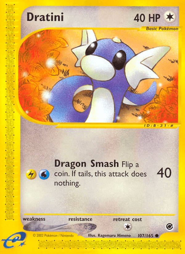 Dratini — Expedition Base Set #107/165, raw, NM