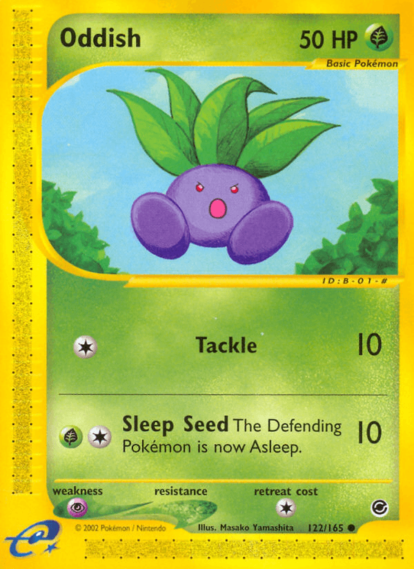 Oddish — Expedition Base Set #122/165, raw, NM