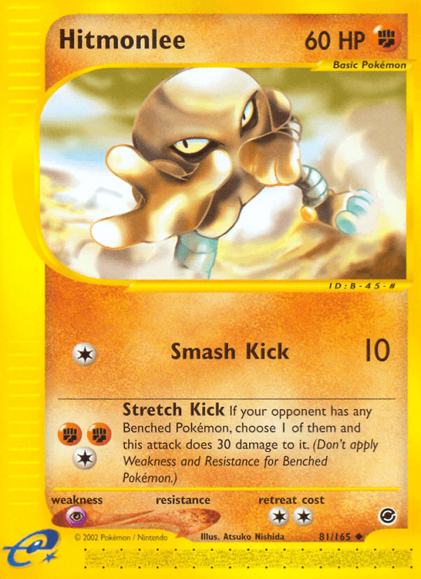 Hitmonlee — Expedition Base Set #81/165, raw, NM
