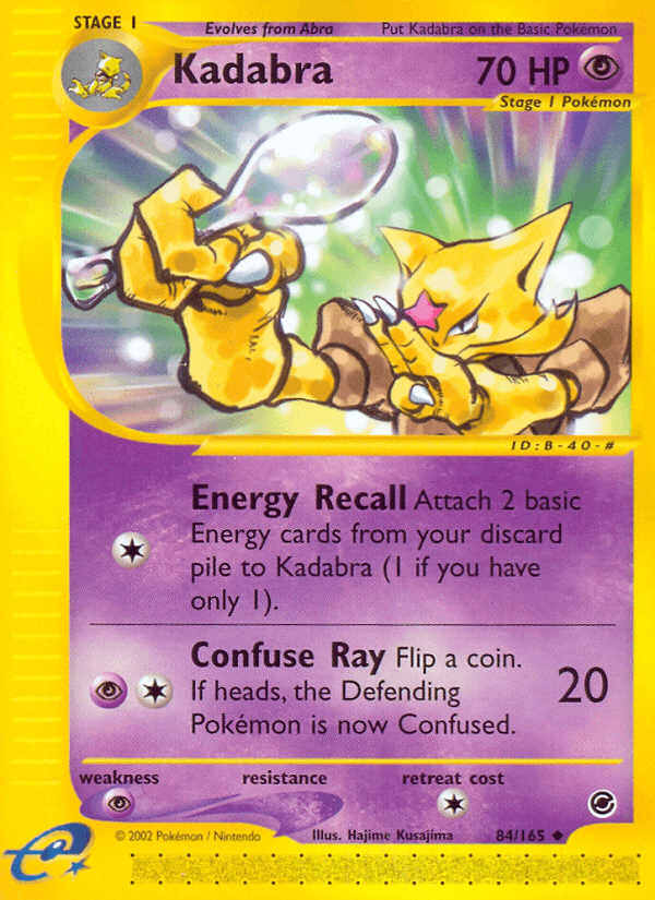 Kadabra — Expedition Base Set #84/165, raw, NM