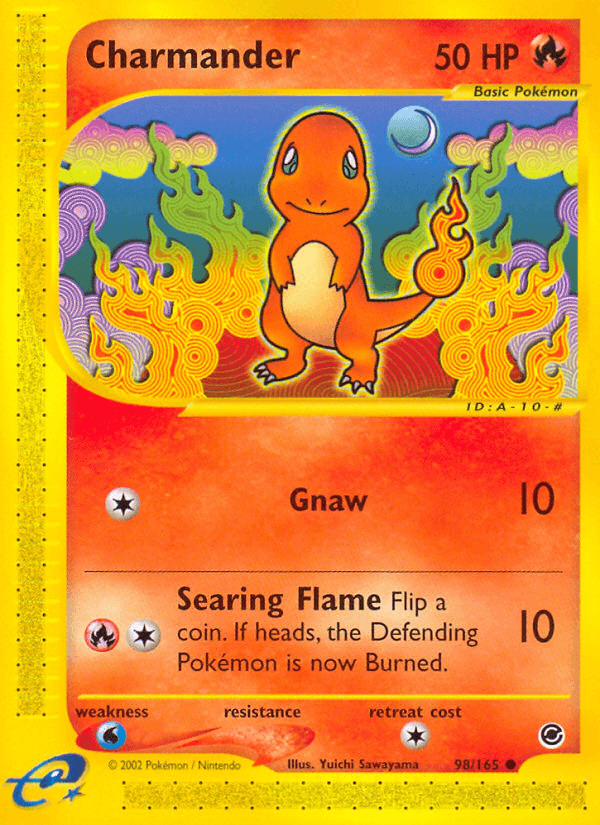 Charmander — Expedition Base Set #98/165, raw, NM