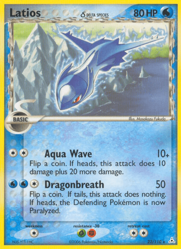 Latios — Holon Phantoms #22/110, raw, NM