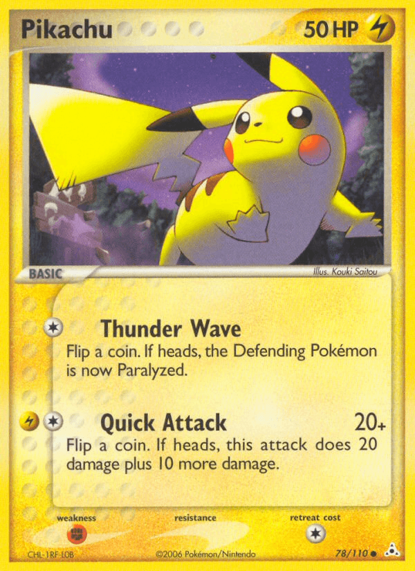 Pikachu — Holon Phantoms #78/110, raw, NM
