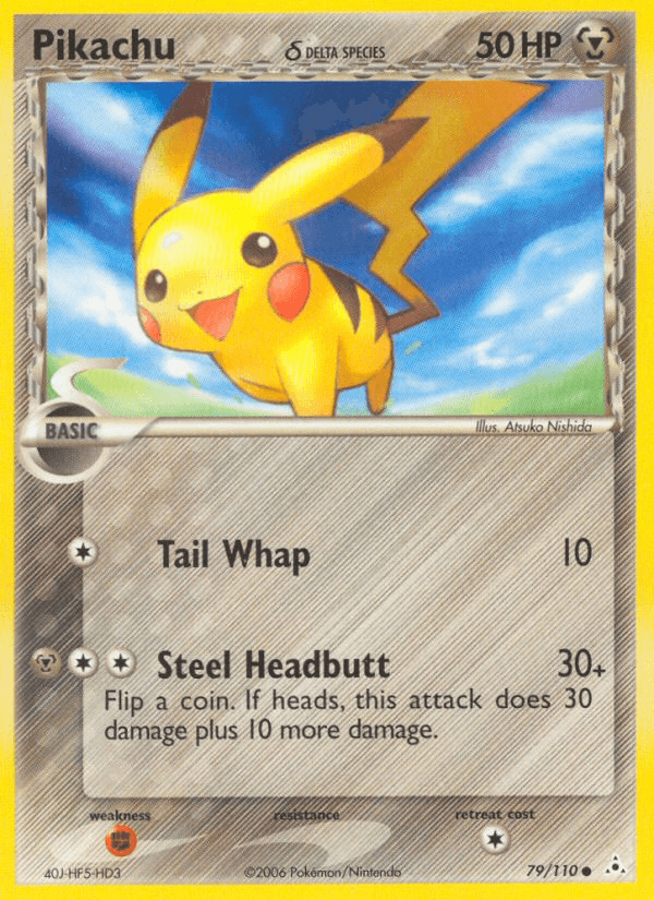 Pikachu — Holon Phantoms #79/110, raw, NM