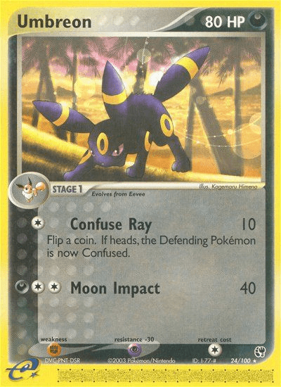 Umbreon — Sandstorm #24/100, raw, NM