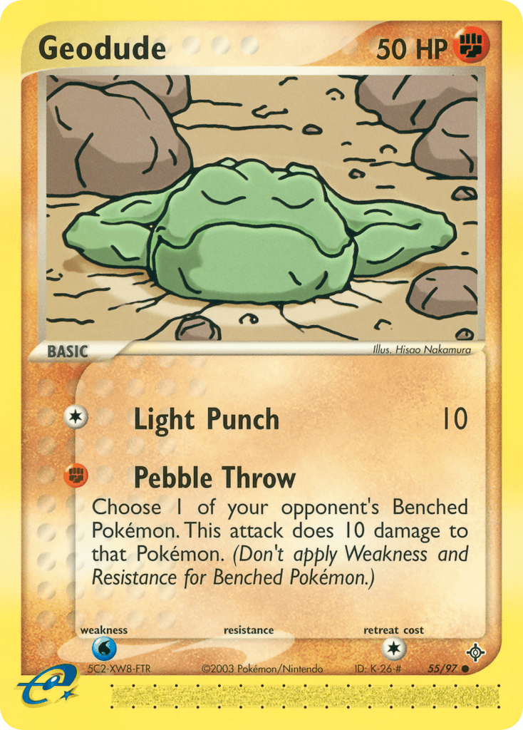 Geodude — Dragon #55/97, raw, NM