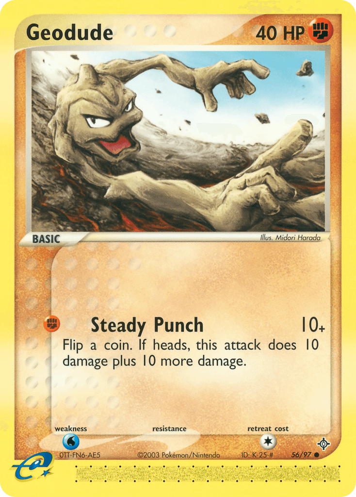 Geodude — Dragon #56/97, raw, NM