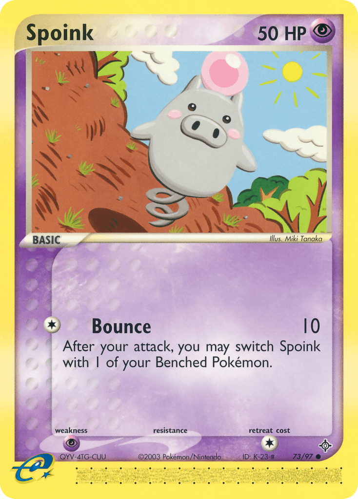 Spoink — Dragon #73/97, raw, NM