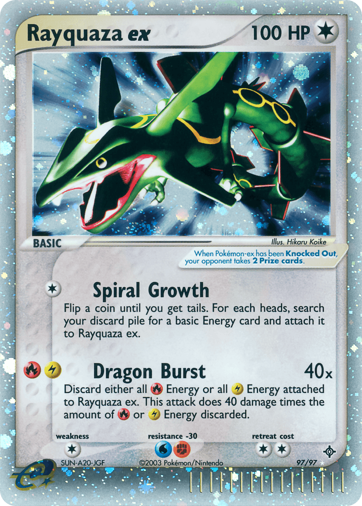 Rayquaza EX — Dragon #97/97, PSA 6