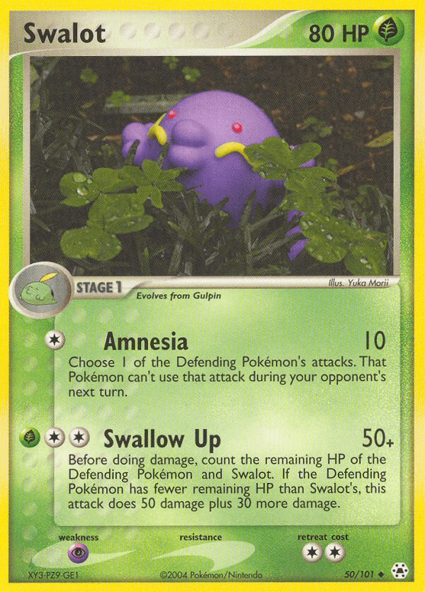 Swalot — Hidden Legends #50/101, raw, NM