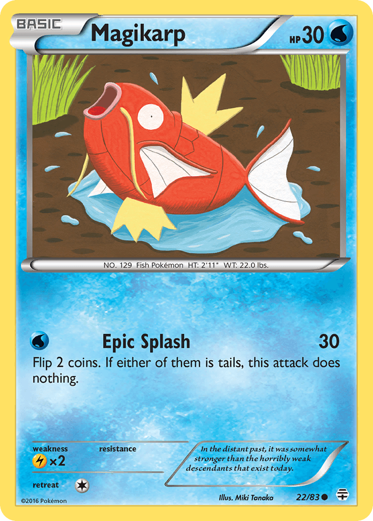 Magikarp — Generations #22/83, raw, NM